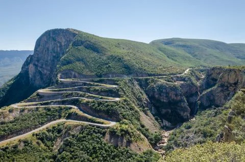 The impressive Serra da Leba pass in Angola Stock Photos