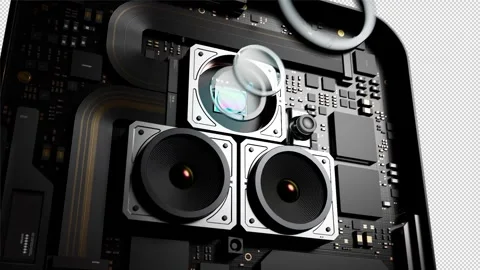 An impressive set of components and three modular cameras for the phone are a Stock Footage 245070266