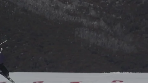 Impressive ski jump. Stock Footage 81882432