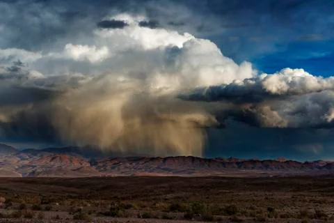 Impressive storm that falls on the mountains Stock Photos