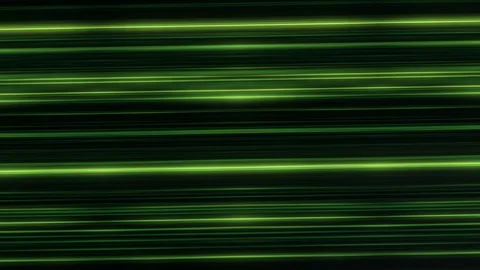 Impressive straight green lines shining on the black background and rotating Stock Footage 104797683