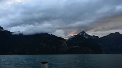 Impressive sunset in the mountains Stock Footage 54781440