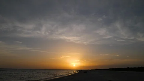 Impressive Sunset at the Sea Stock Footage 93974873