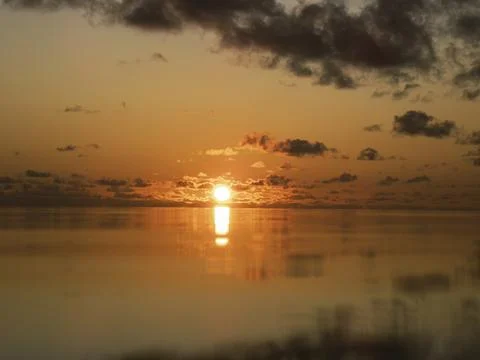 Impressive Sunset On The Seychelles Foto stock
