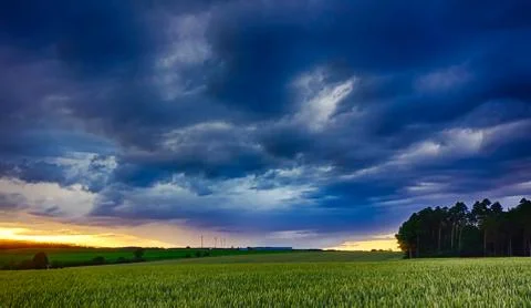 Impressive Thunderstorm Supercell Stock Photos