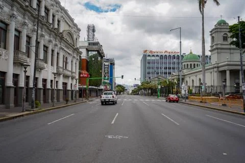 Impressive view of the empty streets of San Jose, Stock Photos