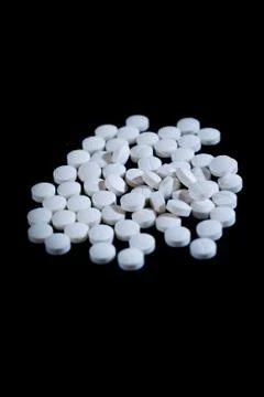 Impressive view of a-lot of pilles, caplets, tablets for medical use Stock Photos