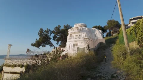 Impressive view from lower angle of a house Stock Footage 310461729