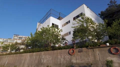 Impressive view from lower angle of a house Stock Footage 310461863