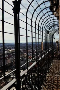 Impressive view of Munich from the Alter Peter tower. Stock Photos