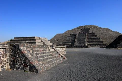 Impressive view to pyramid of the moon Stock Photos