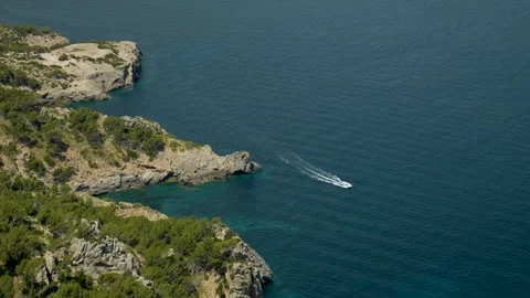 Impressive view while hiking in Alcudia, Mallorca, Balearic Islands, Spain Видео 303754065
