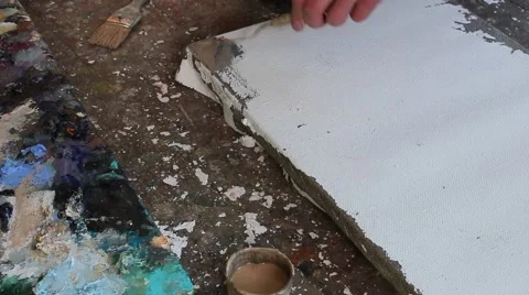 Imprimatura, priming. Vídeo Stock 46371496