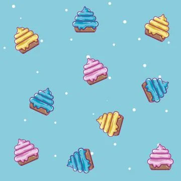 Imprimir Candy pattern background Illustrazione stock