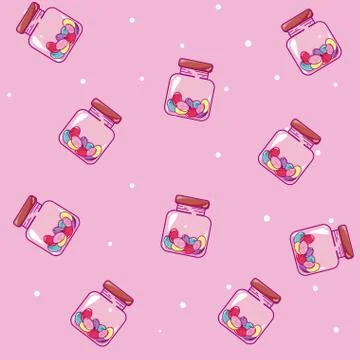 Imprimir Candy pattern background Illustrazione stock