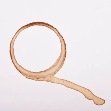 The imprint  Cup of coffee on white Stock Photos