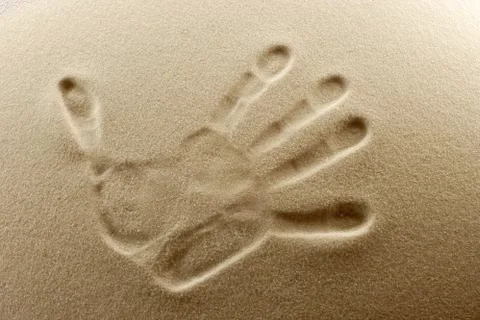 Imprint of the hand Stock Photos