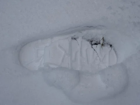 Imprint of a man's boot Stock Photos