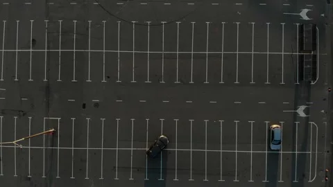 Improper parking. Top view from the drone. Rude driver bad parked. Stock Footage 211777239