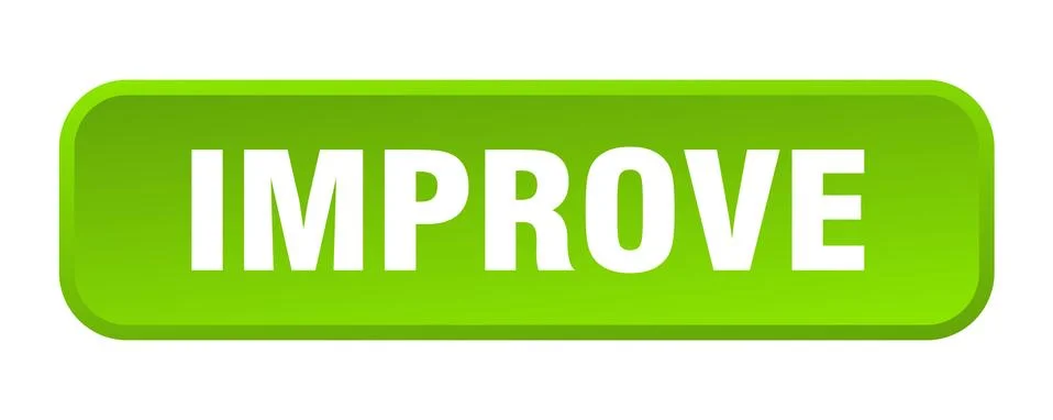 Improve button. improve square 3d push button Stock Illustration