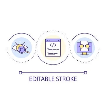 Improve code readability loop concept icon Illustrazione stock
