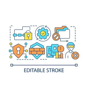 Improve data security concept icon イラスト素材