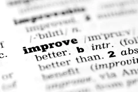 Improve dictionary definition Stock Photos