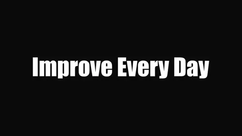 Improve Every Day Motivational Text Animation Vídeos de archivo 340353747