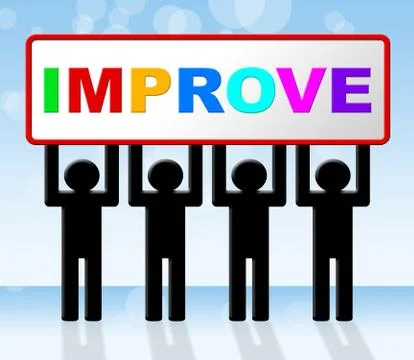 Improve improvement representing evolve progress and develop 스톡 일러스트