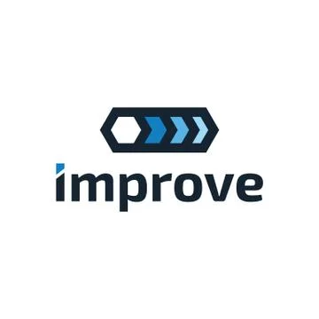 Improve logo design template modern Stock Illustration
