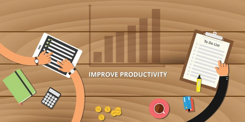 Improve productivity Stock Illustration
