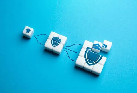 Improve security. Protection upgrade. Increasing defense. Cyber protection... Stock Photos