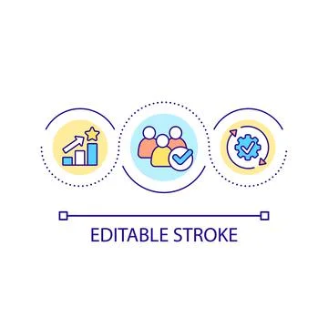 Improve service accessibility for users loop concept icon Illustrazione stock