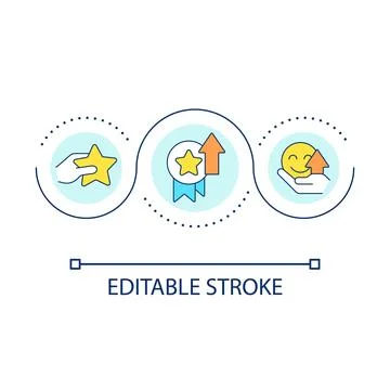 Improve service quality loop concept icon Illustrazione stock