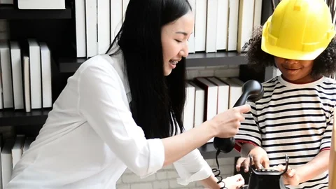 Improve the skills and learning of children by playing. Stock Footage 87783237