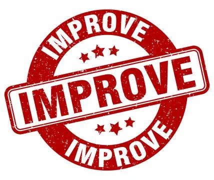 Improve stamp. improve label. round grunge sign Stock Illustration