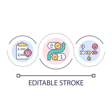 Improve strategy loop concept icon イラスト素材