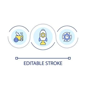 Improve wireless connection loop concept icon Stock Illustration