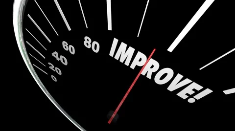 Improve Word Speedometer Track Increased Better Performance Video stock 46600393