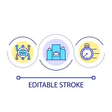Improve work performance loop concept icon Stock Illustration