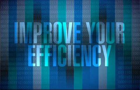 Improve Your Efficiency binary background sign Stock Illustration