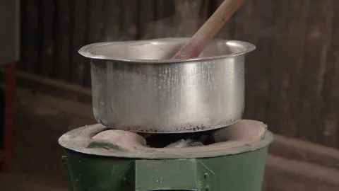 Improved cooking stove Video stock 278405270