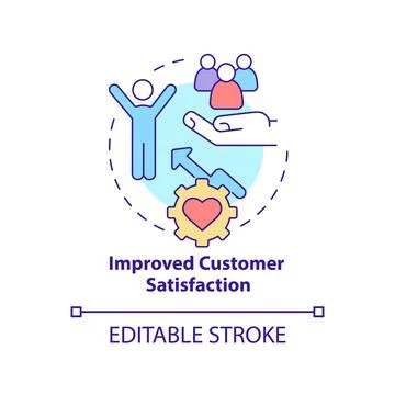 Improved customer satisfaction concept icon Stockillustratie