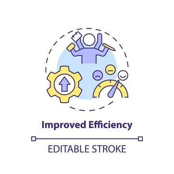 Improved efficiency concept icon Stock Illustration