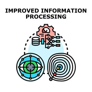 Improved information processing system development concept Stock Illustration