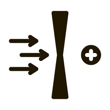 Improved lens wearing effect icon Vector Glyph Illustration Stock Illustration