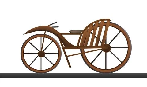 Improved model of first bike, 1839-1840 Stock Illustration