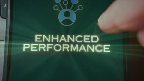 Improved Performance themed graphic presentation generated on smartphone Stock Footage 289091979