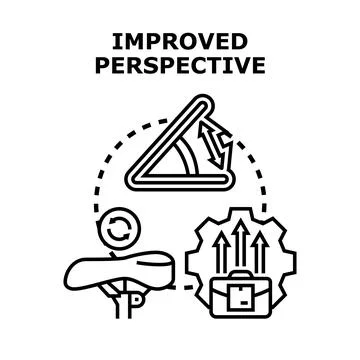 Improved perspective concept vector illustration for development 스톡 일러스트