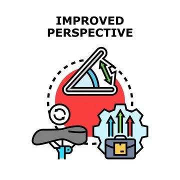 Improved perspective concept vector illustration for development 스톡 일러스트
